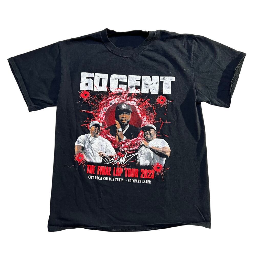 Tour T-shirt -50 Cent The Final Lap Tour 2023 Size Medium Black Cotton - unisex